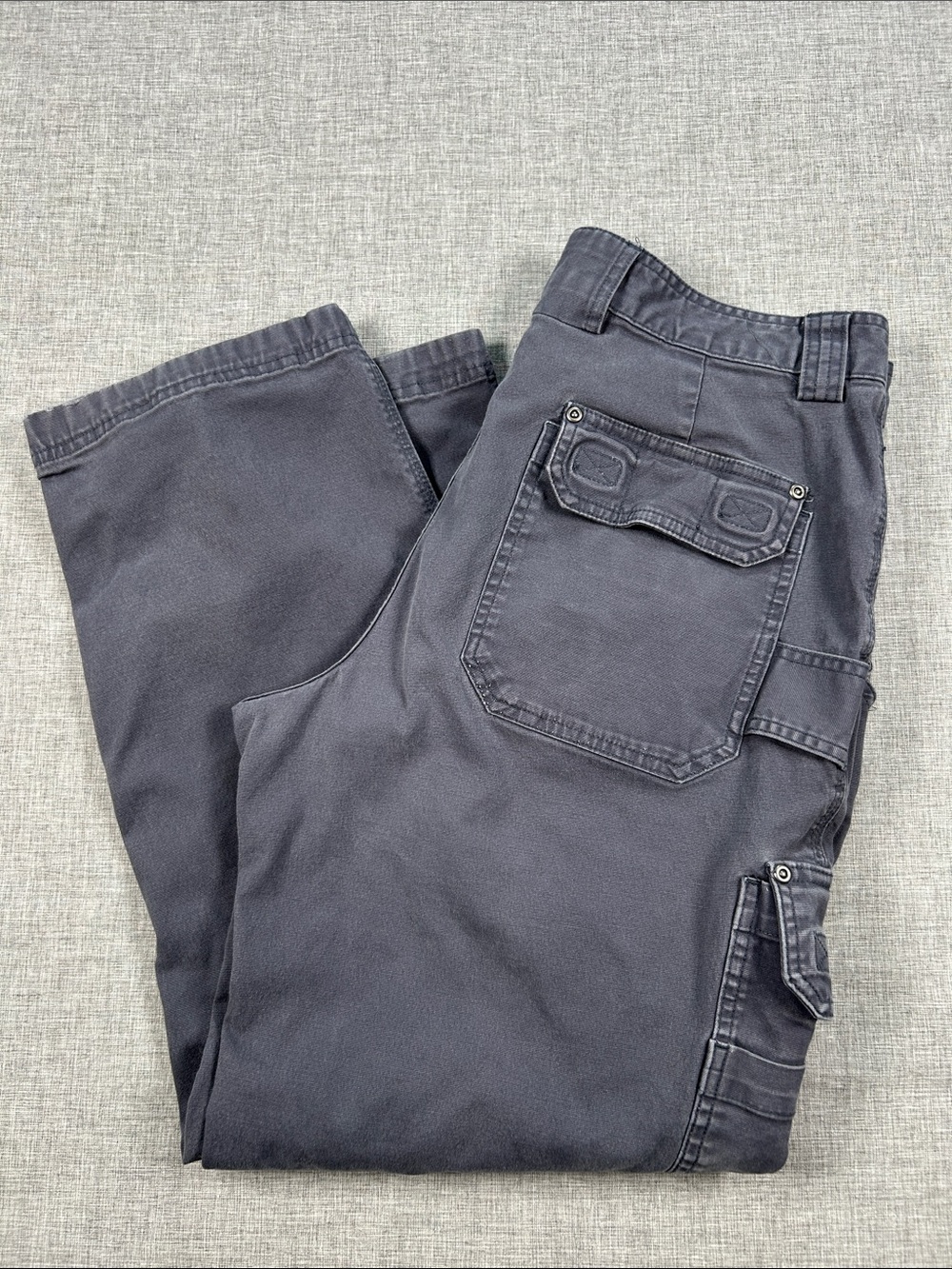 Duluth Trading Flex Fire Hose Cargo Work Pants Men 36x30 Blue-Gray Utility - Picture 4 of 13
